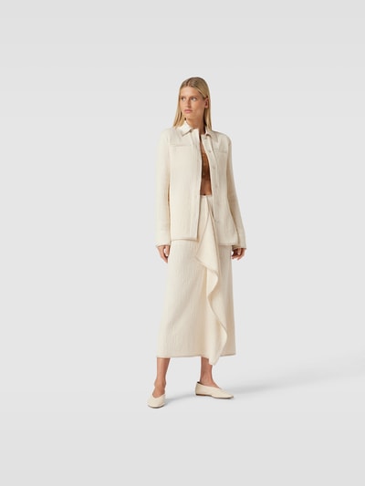 Nanushka Bluse in Bouclé-Optik Offwhite 1