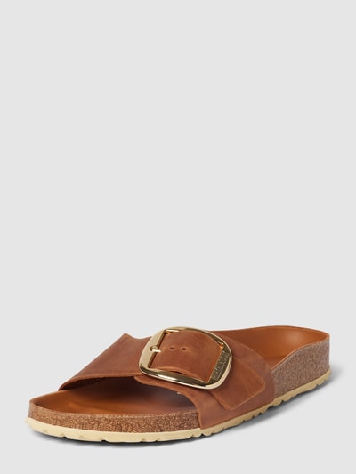 Birkenstock Pantoletten mit Dornschließe Modell 'MADIRD' Cognac 1