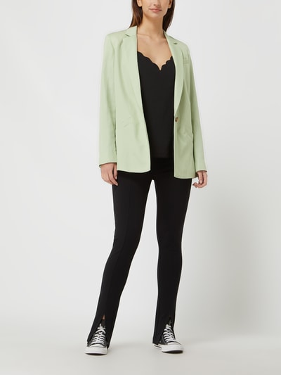 Esprit Collection Blazer van een mix van lyocell en linnen Lichtgroen - 1