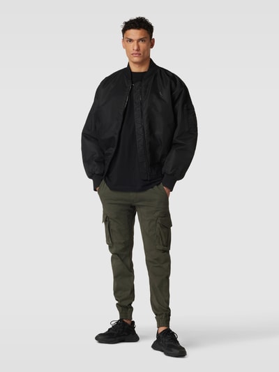 Alpha Industries Cargohose mit Label-Details Modell 'Twill' Black 1