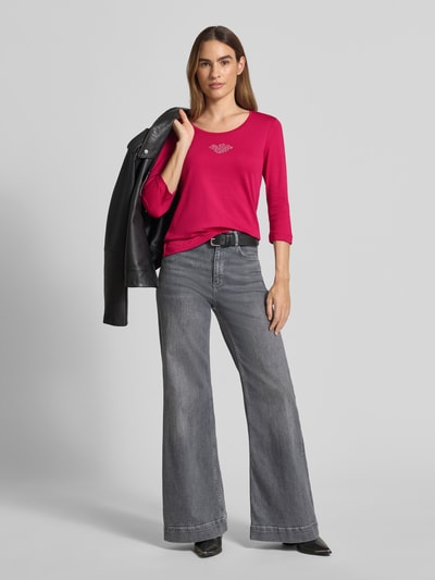 Christian Berg Woman Bluzka z długim rękawem zdobiona kamieniami Fuksjowy 1