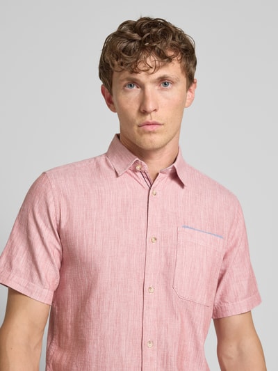 Tom Tailor Regular Fit Freizeithemd aus reiner Baumwolle Hellrot 3