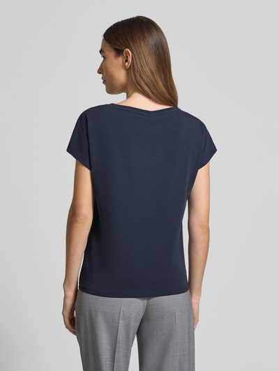 s.Oliver BLACK LABEL Regular fit T-shirt van katoenmix Marineblauw - 5