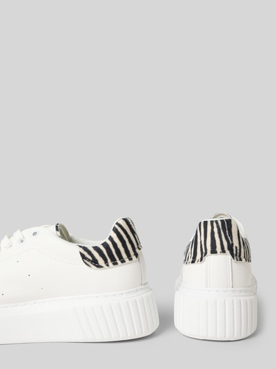 Produktfoto, Low Top Sneaker aus Leder-Mix Modell 'Svea 9AF1' von Marc O'Polo, Optik: Unifarben, Lederoptik, Zebra-Print, strukturierte Sohle, Label-Prägung