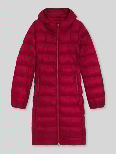 HUGO Regular fit gewatteerde lange jas met capuchon  Rood - 2