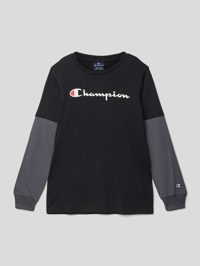 CHAMPION Longsleeve mit Logo-Print Black 1