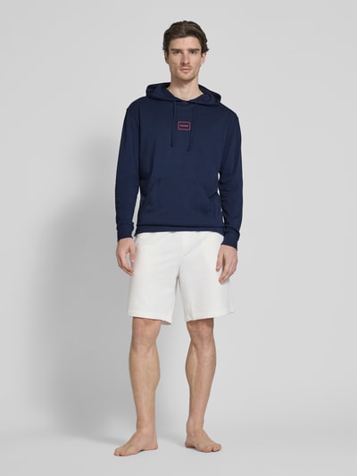 HUGO Hoodie met labelprint, model 'Laze' Marineblauw - 1