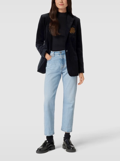 Lauren Ralph Lauren Blazer aus Cord mit Label-Patch Modell 'NATHEE' Black 1