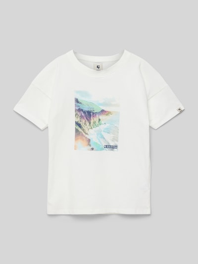 Garcia T-shirt met motiefprint Offwhite - 1