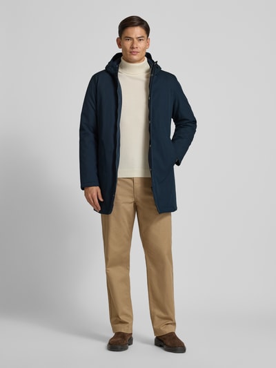 Matinique Regular fit parka met capuchon, model 'Madeston' Marineblauw - 1