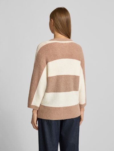 Fynch-Hatton Strickpullover mit Rundhalsausschnitt Hellbraun 5