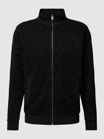 Christian Berg Men Sweatjack met all-over motief Zwart - 2