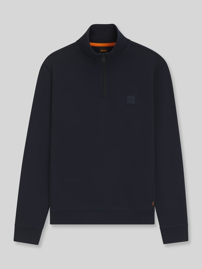 BOSS Orange Regular Fit Troyer aus reiner Baumwolle Modell 'Zetrust' Dunkelblau 2