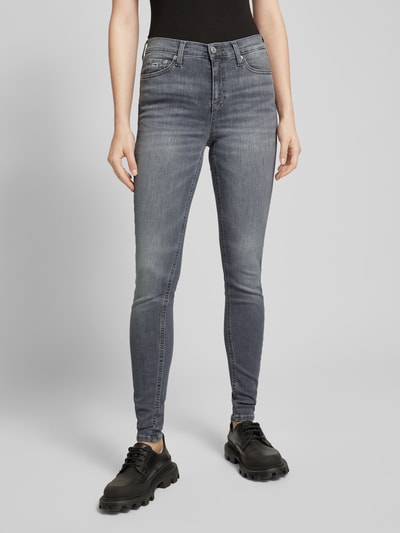 Tommy Jeans Skinny Fit Jeans im 5-Pocket-Design Modell 'NORA' Anthrazit 4