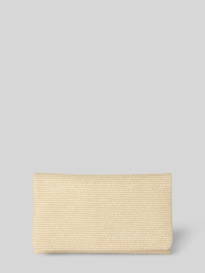 Abro Clutch mit Strukturmuster Modell 'Raffia' Ecru 2