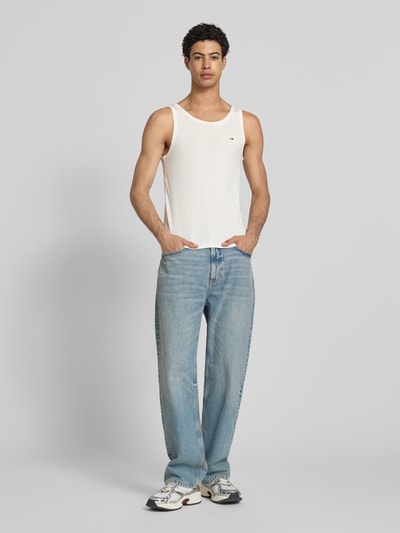 Tommy Jeans slim fit tank top van zuivere katoen in set van 2 Offwhite - 1
