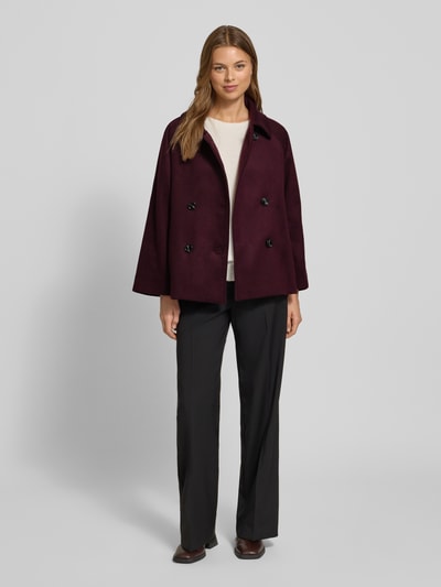 More & More Relaxed Fit Jacke mit Viskose-Anteil Bordeaux 1