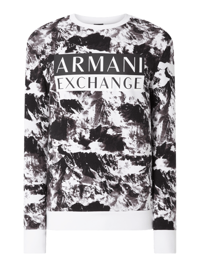ARMANI EXCHANGE Sweatshirt mit Logo Weiss 2