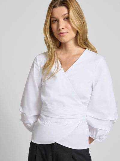 More & More Wickelbluse mit 3/4-Arm Offwhite 3
