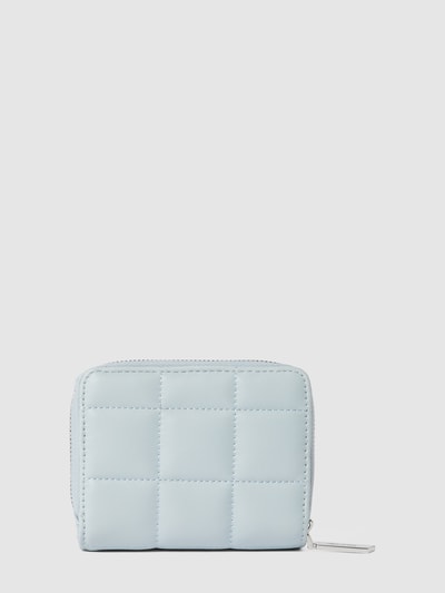 CK Calvin Klein Portemonnaie mit Steppnähten Modell 'RE-LOCK QUILT WALLET' Hellblau 2