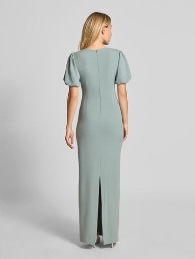 Swing Abendkleid mit Rundhalsausschnitt und Puffärmeln Lind 5