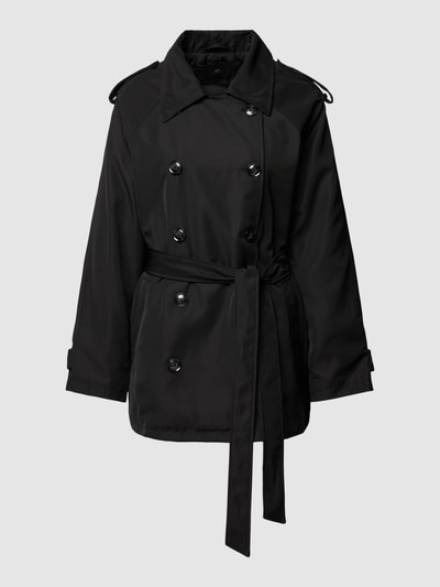 WITHBLACK Trenchcoat met platte kraag Zwart - 2