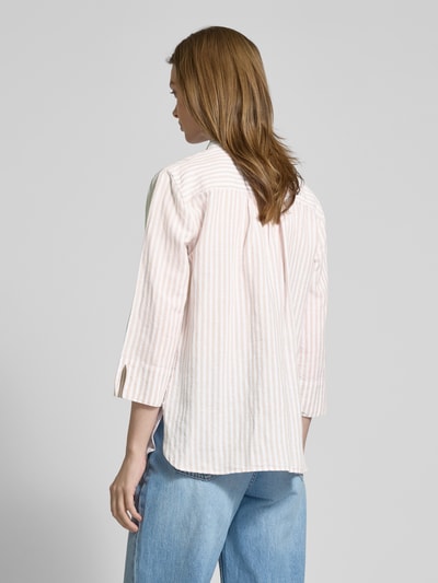Brax Regular fit linnen blouse met 3/4-mouwen, model 'Vickie' Beige - 5