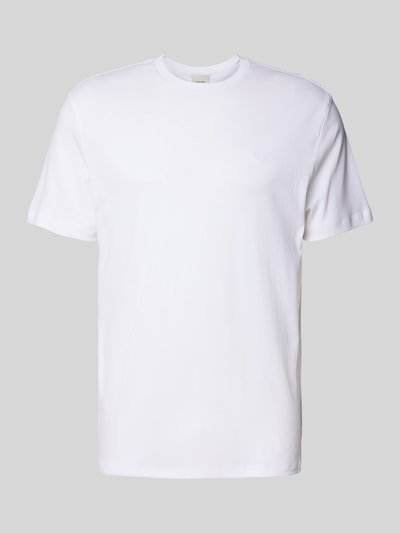 CK Calvin Klein T-Shirt mit Logo-Stitching Modell 'SUPIMA' Weiss 2