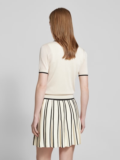 Guess Activewear Regular Fit Poloshirt mit Strukturmuster Ecru 5