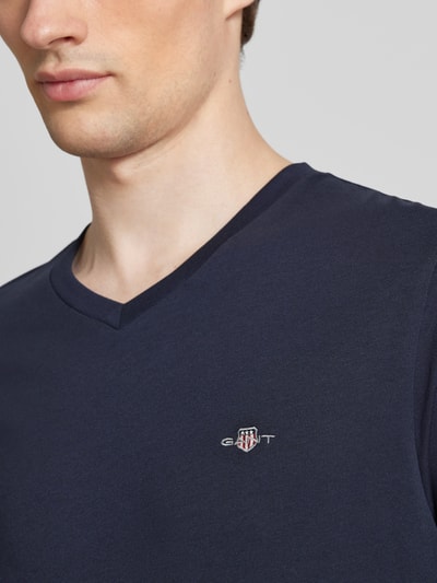 Gant Regular Fit T-Shirt mit Label-Stitching Marine 3
