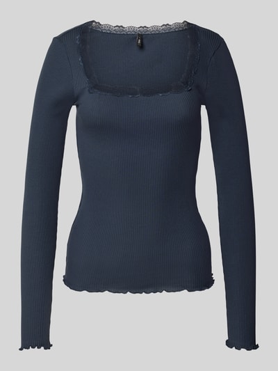 Only Slim fit shirt met lange mouwen van puur katoen, model 'XENA' Rookblauw - 2