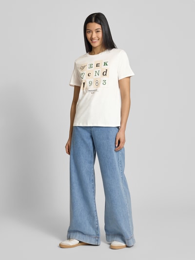 Weekend Max Mara T-Shirt mit Motiv- und Label-Print Modell 'TEIERA' Weiss 1