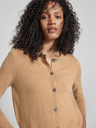 Christian Berg Woman Cardigan mit durchgehender Knopfleiste Camel 3