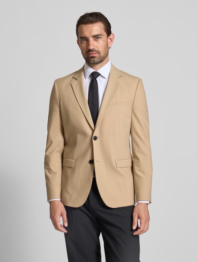 HUGO Slim Fit 2-Knopf-Sakko aus Woll-Mix Modell 'ARTI' Beige 4