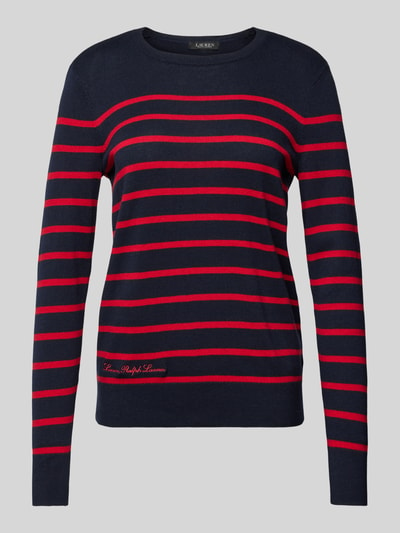 Lauren Ralph Lauren Gebreide pullover met ribboorden Donkerblauw - 1