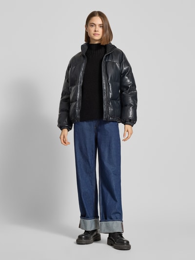 Marc O'Polo Denim Regular fit pullover met turtleneck van katoenmix Zwart - 1