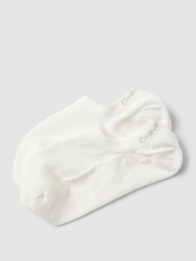 CK Calvin Klein Füßlinge mit Strukturmuster im 2er-Pack Weiss 1