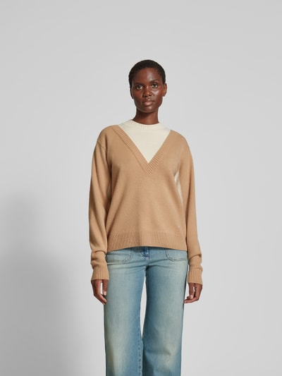 Rabanne Pullover mit Stehkragen Camel 4