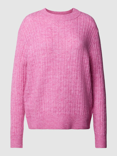 Christian Berg Woman Oversized Strickpullover mit Rundhalsausschnitt Pink 2