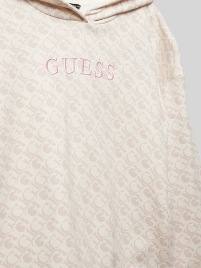 Guess Bluza o kroju oversized z kapturem i wyhaftowanym logo model ‘ACTIVE’ Écru 2