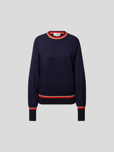 Victoria Victoria Beckham Pullover mit Kontraststreifen  Marineblau 2