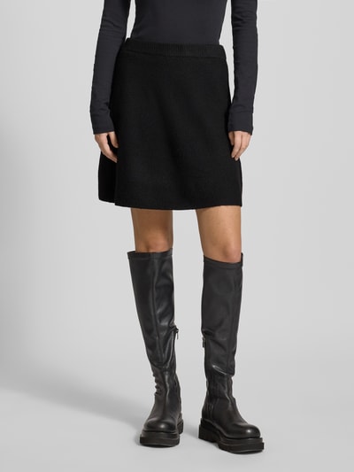Pieces Eng anliegender Mini-Rock mit Woll-Anteil Modell 'MALOU' Black 4