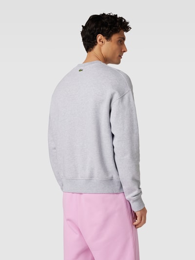 Lacoste Loose fit sweatshirt in gemêleerde look Lichtgrijs gemêleerd - 5