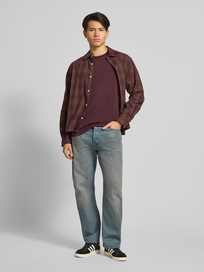 G-Star Raw T-Shirt mit Label-Detail Aubergine 1