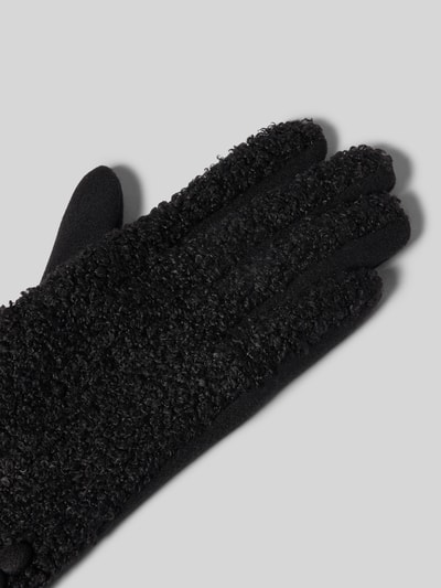 EEM Regular fit handschoenen met imitatiebont Zwart - 3