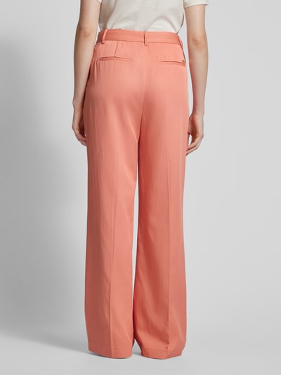 Scotch & Soda Flared stoffen broek met bandplooien Zalm - 5