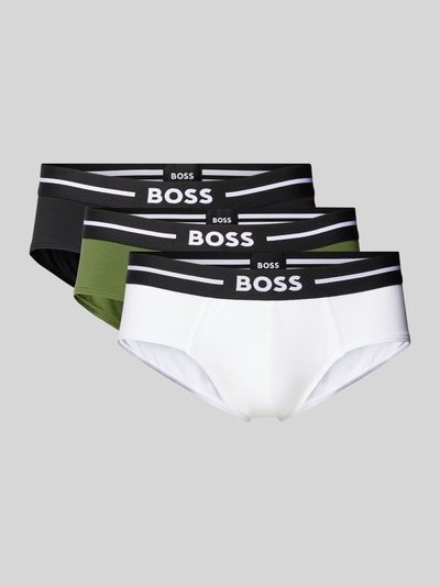 BOSS Slip mit elastischem Logo-Bund im 3er-Pack Oliv 1