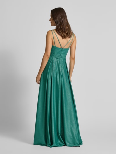 Jake*s Cocktail Abendkleid mit tiefem V-Ausschnitt Gruen Melange 5