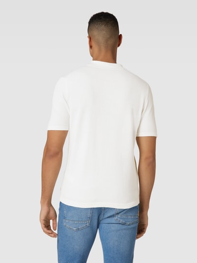 CINQUE Poloshirt mit Strukturmuster Modell 'Flavi' Offwhite 5