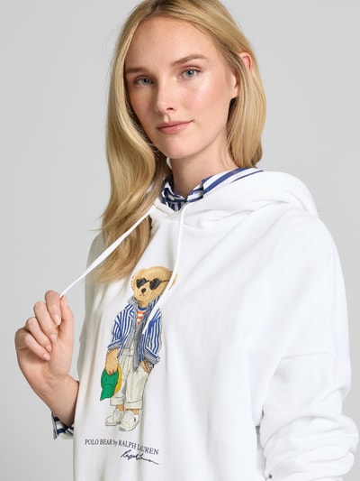 Polo Ralph Lauren Oversized Hoodie mit Kapuze Weiss 3